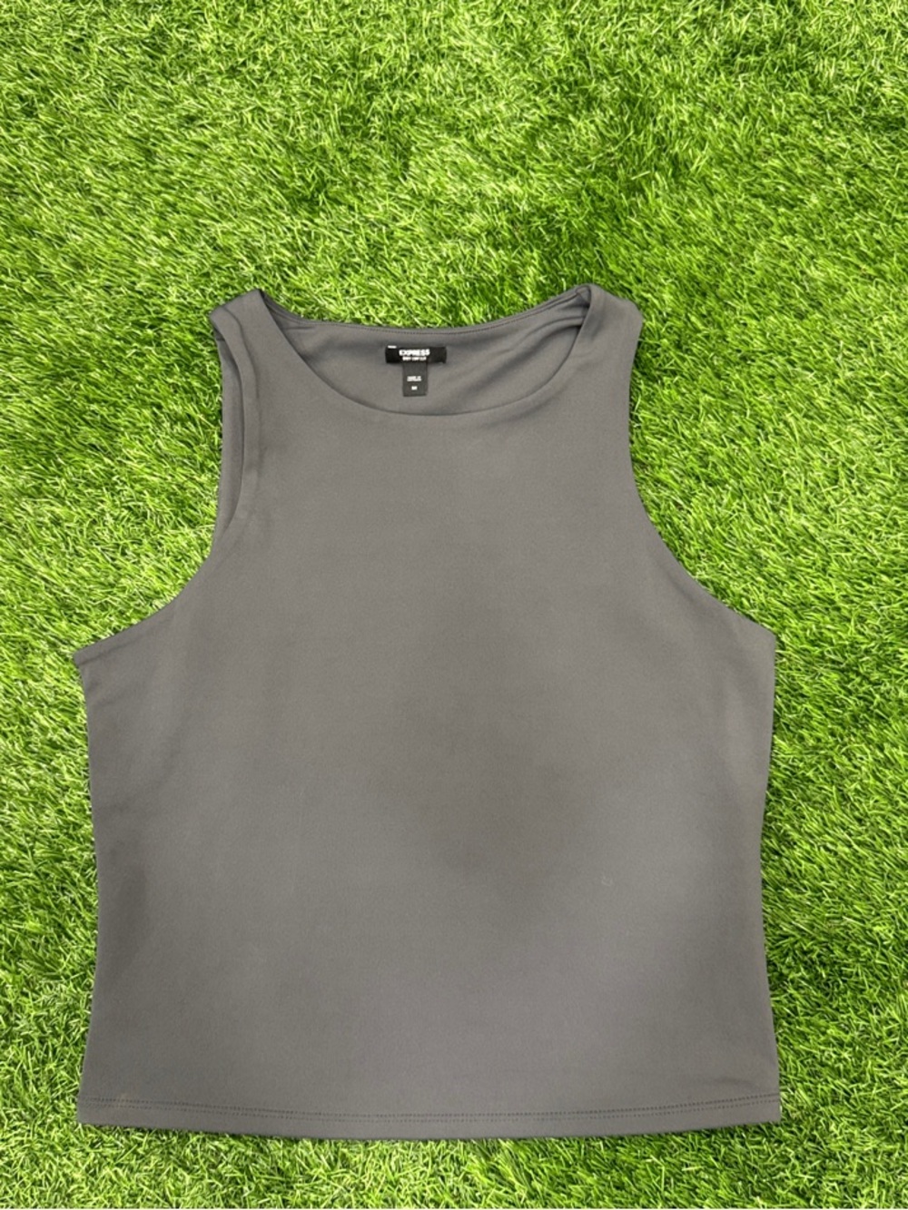 Women's Sleeveless Crew Neck Tank Top - Gray